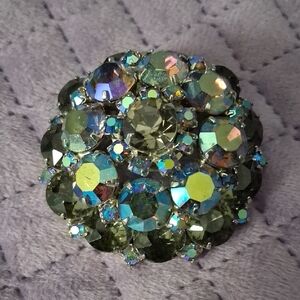 Elegant Multicolor Crystal Brooch